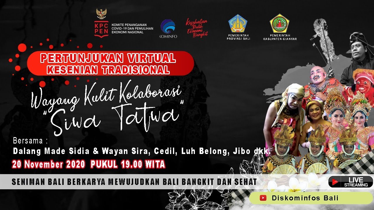 Kominfo RI Melalui Tim KPC-PEN Bekerja dengan Diskominfos Bali Adakan Pertunjukan Virtual Kesenian Tradisional