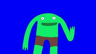 Mr. Frog "hello but I'm not sorry" blue screen