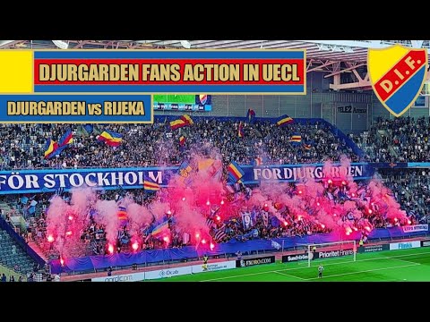 Full Action Djurgarden Ultras in UECL Qualifers || Djurgarden vs Rijeka (28.07.2022)