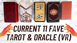 Current 11 favourite tarot & oracle decks in my tarot collection🧐 (tag VR)🙌