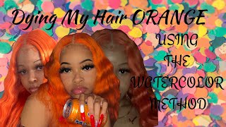 Dying My Hair ORANGE Using The Water Color Method