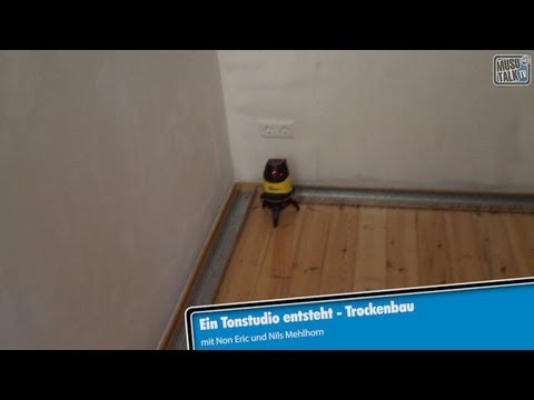 A recording studio is being built - drywall