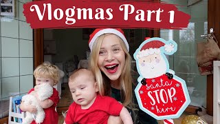 MATCHING FESTIVE PJS, IT SNOWED?! XMAS BOOKS & CRAFT WITH MY TODDLER Vlogmas Part 1 Mum Of 2 Under 2