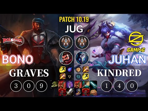 KT Bono Graves vs OZ Juhan Kindred Jungle - KR Patch 10.19