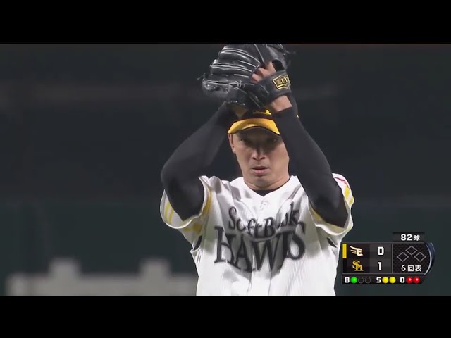 【6回表】前回登板からしっかり修正!! ホークス・東浜 今季14勝目へ好投!! 2017/9/1 H-E