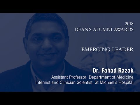 2018 Dean's Alumni Awards — Dr. Fahad Razak