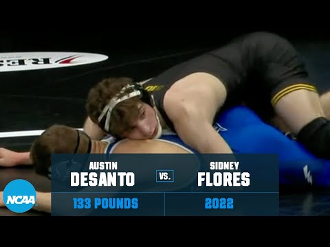 Austin DeSanto vs. Sidney Flores: 2022 First Round NCAA Wrestling Championship (133 lb.)