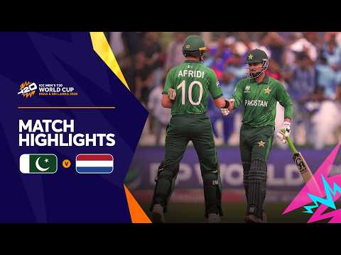 Pakistan come out on top in thrilling chase | PAK v NED | Match Highlights | T20WC 2026