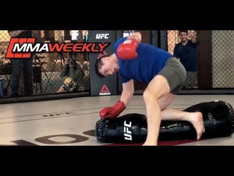 Darren Till Goes Nuts on Punching Bag at UFC 228 Workout