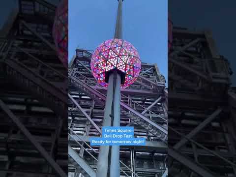 Up close with the Times Square New Years Eve 🪩 Test Ball Drop 2023! #shorts