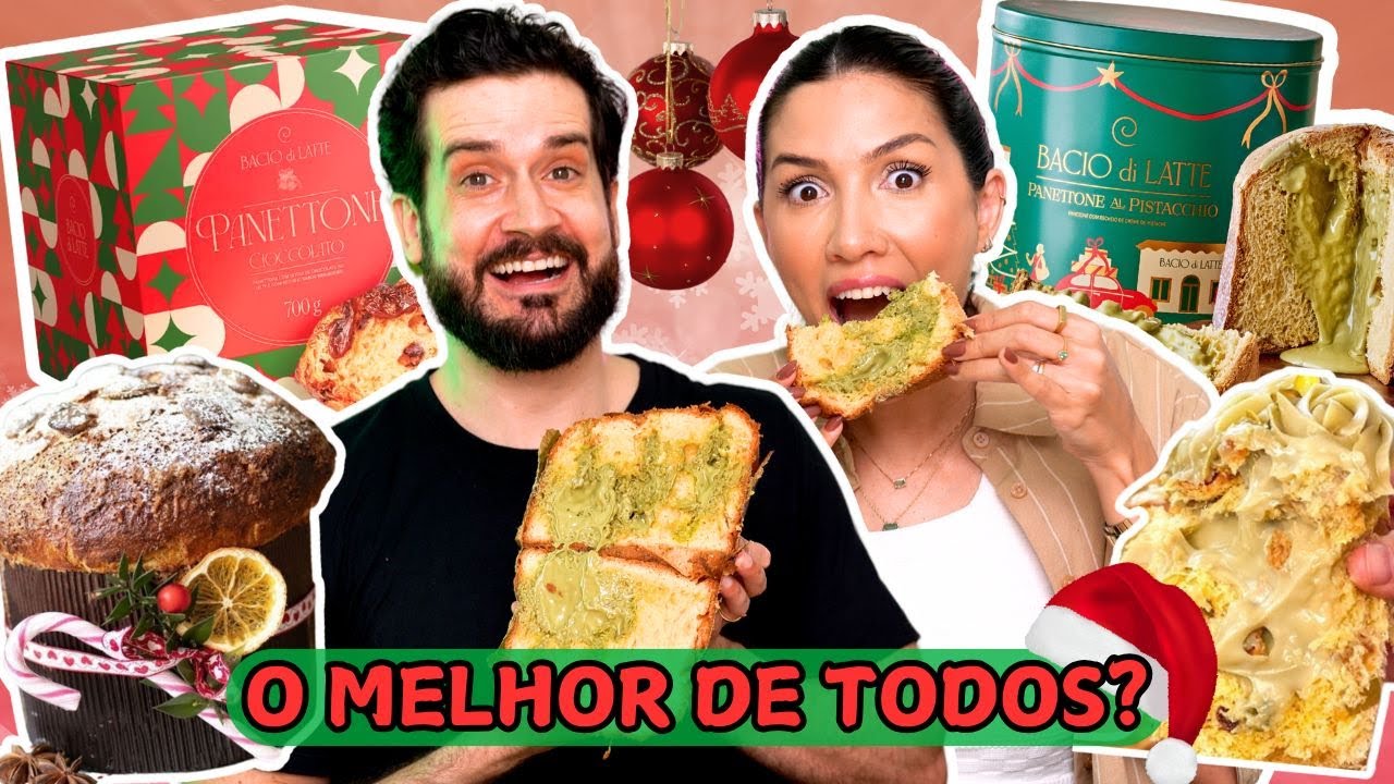 PROVANDO PANETONE RECHEADO 2024 l BACIO DE LATTE PISTACHE