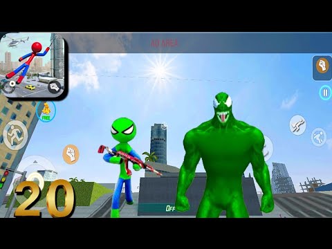 Spider Stickman Rope Hero Spider Game City Of Gangster #20 Android Gameplay