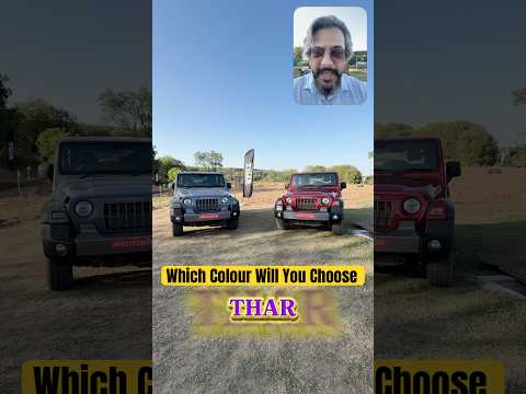 2025 Mahindra Thar New Colours - Battleship Grey vs Tango Red