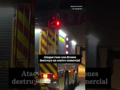 🚨 ATAQUE RUSO con DRONES destruye un CENTRO COMERCIAL en UCRANIA