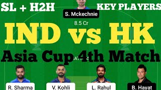 IND vs HK Dream11 Prediction | IND vs HK Dream11 Team | HK vs IND Dream11 Asia Cup T20I 2022.