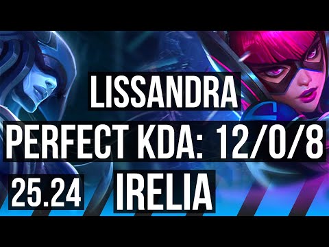 LISSANDRA vs IRELIA (MID) | 12/0/8 | EUW Master | 25.24