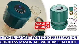 New Kitchen Gadget - Electric Vacuum Sealer for Jars - Mason Jar Vacuum Sealer