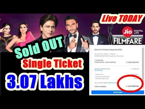 63rd Filmfare Awards Ticket Will Cost You Over 3 Lakhs Rupees
