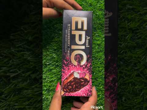 Amul EPIC STRAWBERRY TWIST WITH BELGIAN CHOCOLATE / ice cream 🍦 #shorts #icecream #asmr