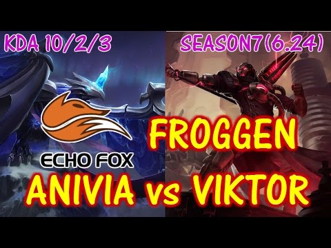 ECHO FOX Froggen Anivia vs Viktor / Solo Ranked full replay game【LOL NA】【Pro Replay Game】