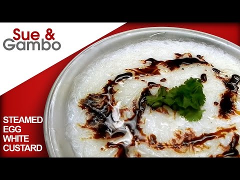 Chinese Steamed Egg White Custard with Shrimp