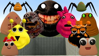 🕳️ALL NORMAL 3D POU BOU'S REVENGE Monsters VS SCARY PINK GIRL POU in BIG HOLE in Garry's Mod
