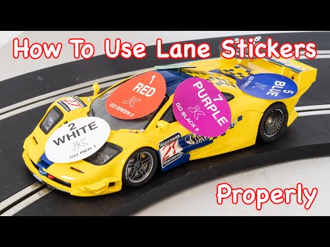 How to properly use slot car lane stickers