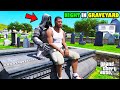 Franklin Spending A Night Alone In Scary Graveyard Challenge In GTA 5 SHINCHAN And CHOP