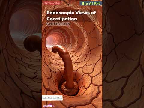 Endoscopic View of Constipation | Animation | Digestive System | Human Anatomy | Bio AI Art | 07