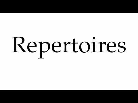 How to Pronounce Repertoires