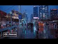 4K Walking In Rainy Night In Shanghai Ambience Sound