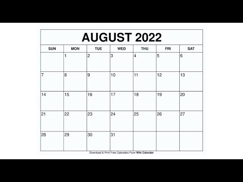 Printable August 2022 Calendar Templates with Holidays - Wiki Calendar