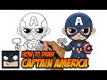 How To Draw Captain America With Shield And Mjolnir