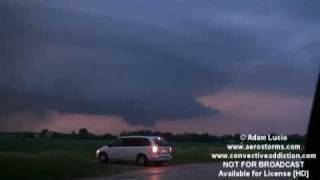 Tornado near Peoria, Illinois 6-5-10 Plus Damage in Dwight