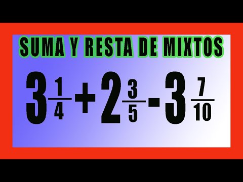 ✅👉 Suma y resta de fracciones mixtas ✅ Sumar y resta de numeros mixtos