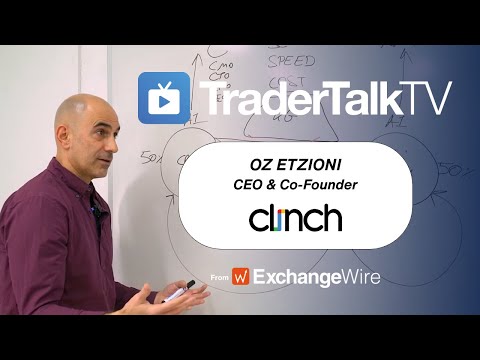 Oz Etzioni, CEO & co-founder of Clinch, at the ExchangeWire whiteboard for a Trader Talk.