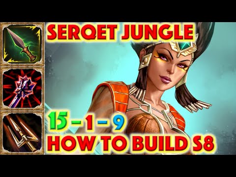 SMITE HOW TO BUILD SERQET - Serqet Jungle Build Season 8 Conquest + How To + Serqet Guide + Gameplay
