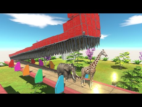 Escape from Deadly Falling Spikes - Animal Revolt Battle Simulator
