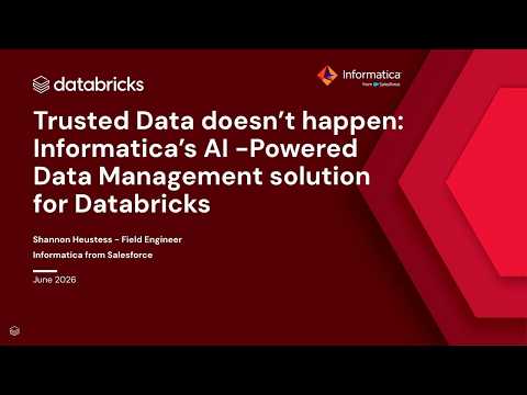 Watch: Sponsored: Informatica | Accelerating Trusted Data for AI: Informatica’s Enterprise Data Management
