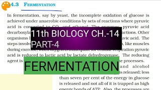 Class 11 Biology|Ch.-14 |Part-4||FERMENTATION||Study with Farru