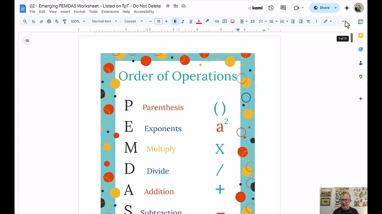 PEMDAS Bundle tpt
