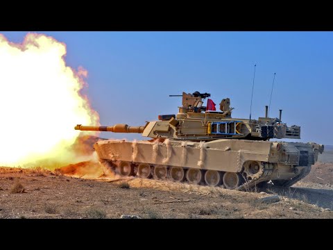 105 mm cannon, tank M1A2 Abrams #US Military power