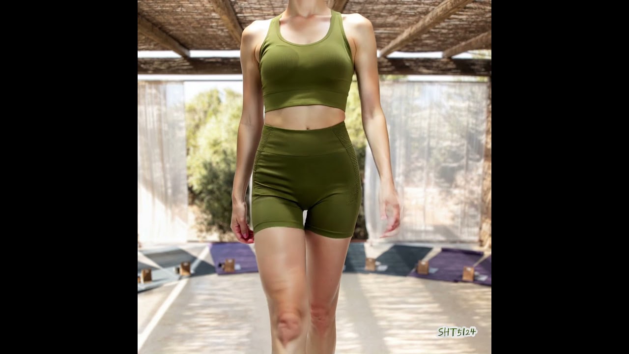 Quần short nhún mông SHT5124 beYoga – Cạp cao gen bụng, tôn dáng