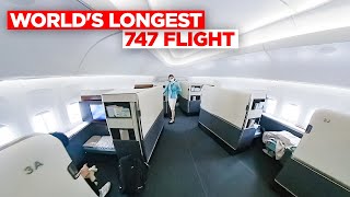 World’s Longest 747 Flight in First Class – Korean Air 747-8