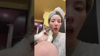 猫踏んじゃったらオナラ出た