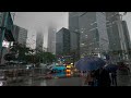 [4K]Walking in the rain, Zhujiang New Town, Guangzhou, China