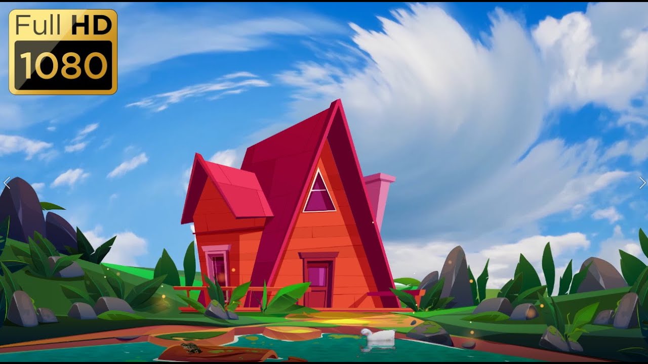 Cartoon Background - Isolated House.