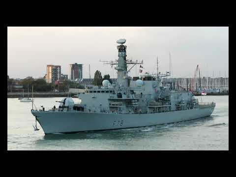 Royal Navy HMS Kent (F78) Type 23 Duke Class Frigate Portsmouth England