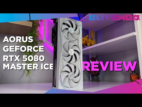 GIGABYTE AORUS GeForce RTX 5080 Master ICE 16G Graphics Card, WINDFORCE Cooling System, 16GB 256-bit GDDR7, GV-N5080AORUSM ICE-16GD Video Card video review thumbnail