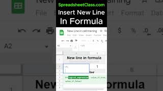 How to insert a new line in a formula in Google Sheets